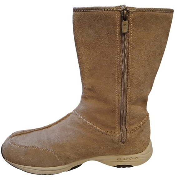 ESTRAVELRITE Mid-Calf Camel Suede Boots EUC - Picture 3 of 11